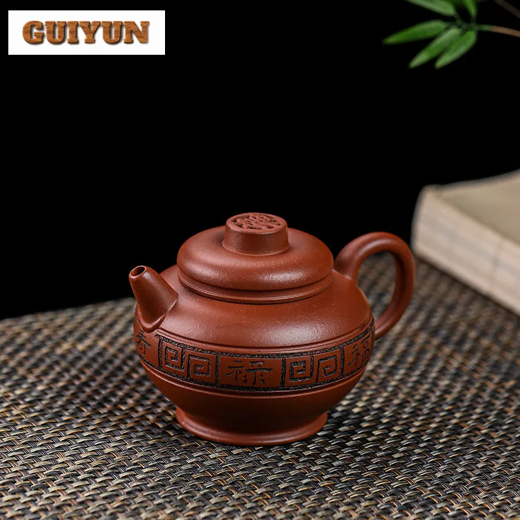 200ml Chinese Yixing Purple Clay Tea Pot Tradition Raw Ore Dicaoqing Mud Teapot Beauty Tea Infuser Kettle Handmade Zisha Teaware