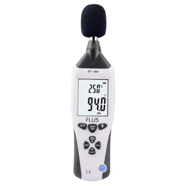 FLUS ET-965 5 in 1 Multifunctional Environment  Light  Sound Level  Humidity/Temperature Meter Anemometer