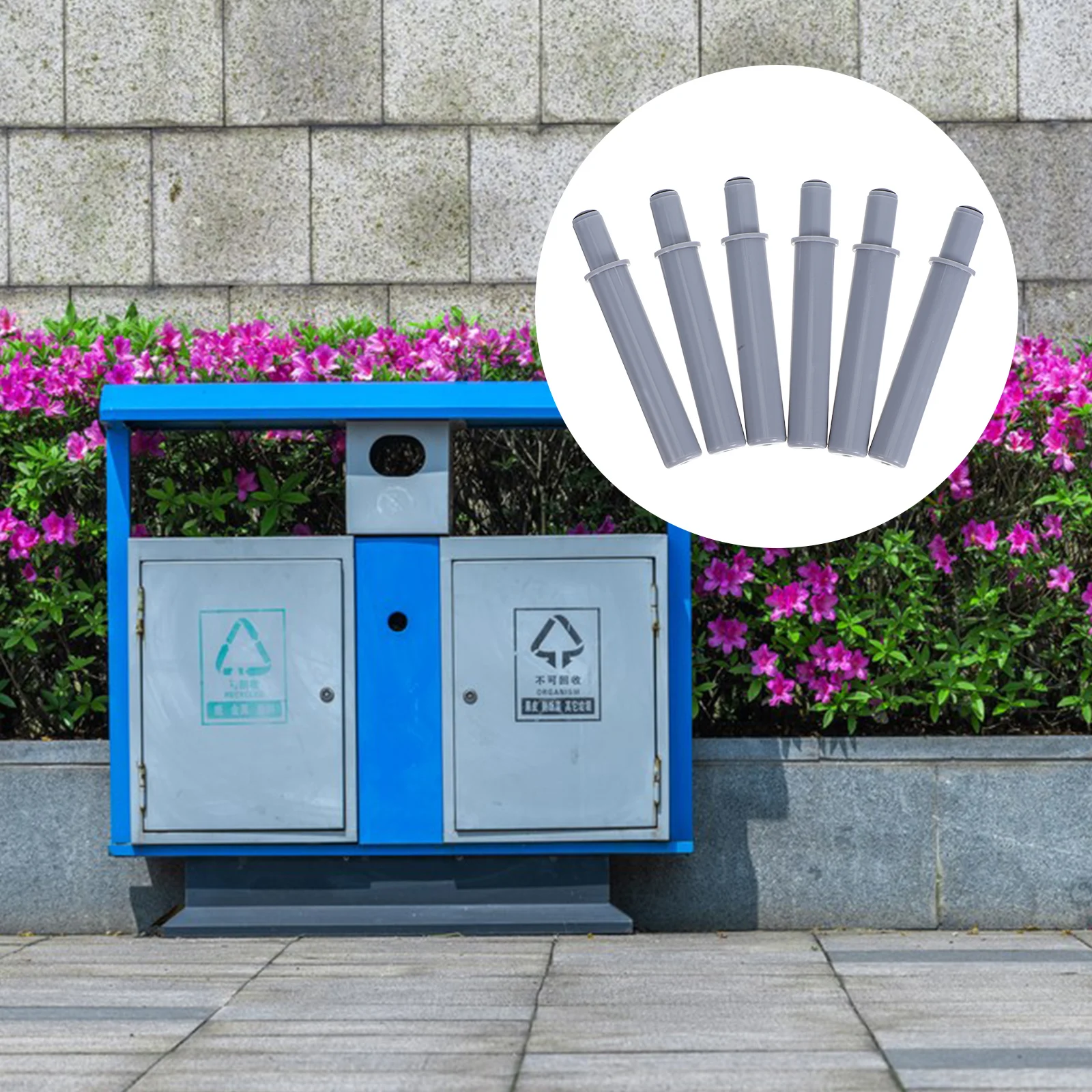 

6 Pcs Trash Can Damper Hydraulic Buffer Cabinet Soft Close Closer Baffle Device Damping Closing