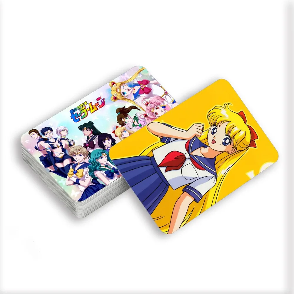 Sailor Moon Lomo Cards Japanese Anime 1pack/96pcs Card Games With Stickers Postcard Box Message Photo Gift Toy Fan Collection