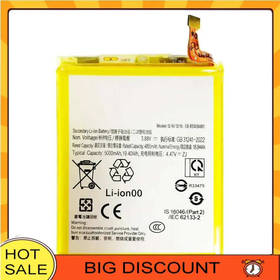 EB-BS928ABY For Samsung Galaxy S24 Ultra 5G S928 High Performance 5000Mah Mobile Phone Battery Premium Replacement