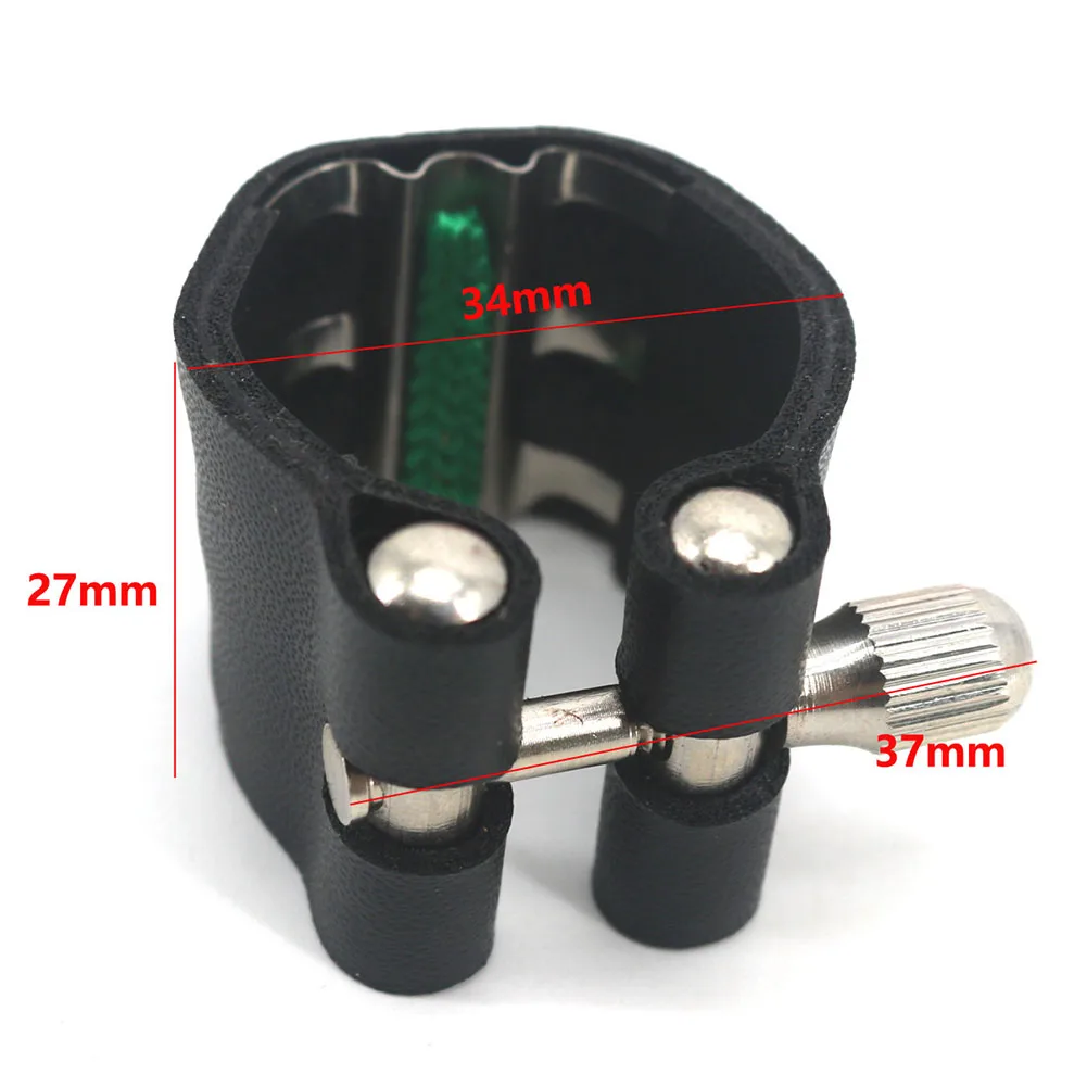 Leather Ligature Fastener Clip for Alto Saxophone Mouthpieces Suitable for Standard Hard Rubber and Plastic Types