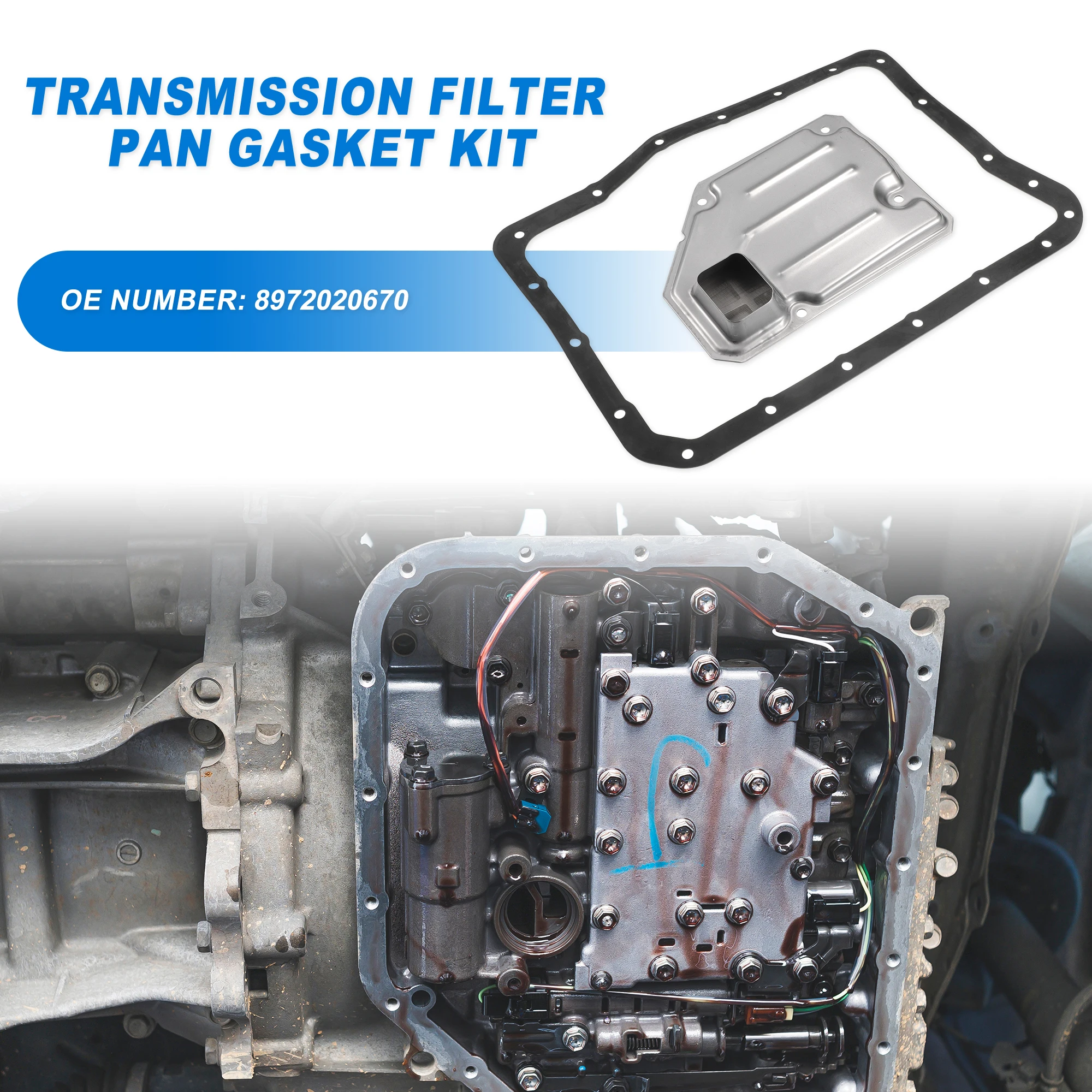 

UXCELL AW450-43LE Automatic Transmission Filter Kit CVT Oil Cooler Filter Oil Pan Gasket for Isuzu NPR 1998-2006 8972020670