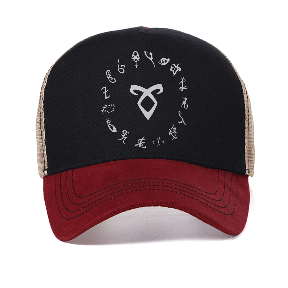 

All Runes Symbol Shadowhunters Baseball Cap men amulet hip hop adjustable Women's mesh trucker hat casquette