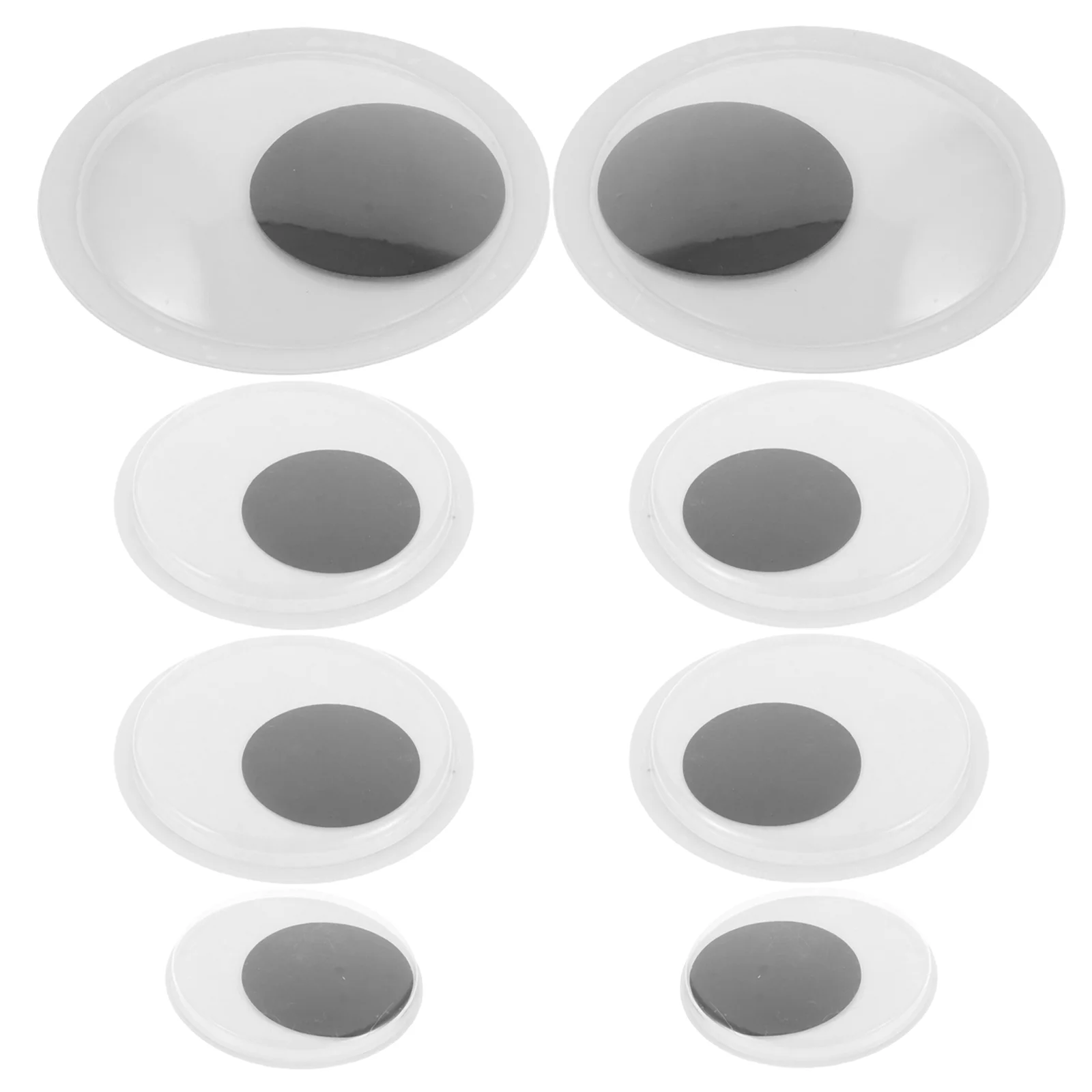 

8pcs Creative Refrigerator Magnet Large Eyes Self Adhesive Stickers Wiggle Plastic Crafts Extra Big Round Fake