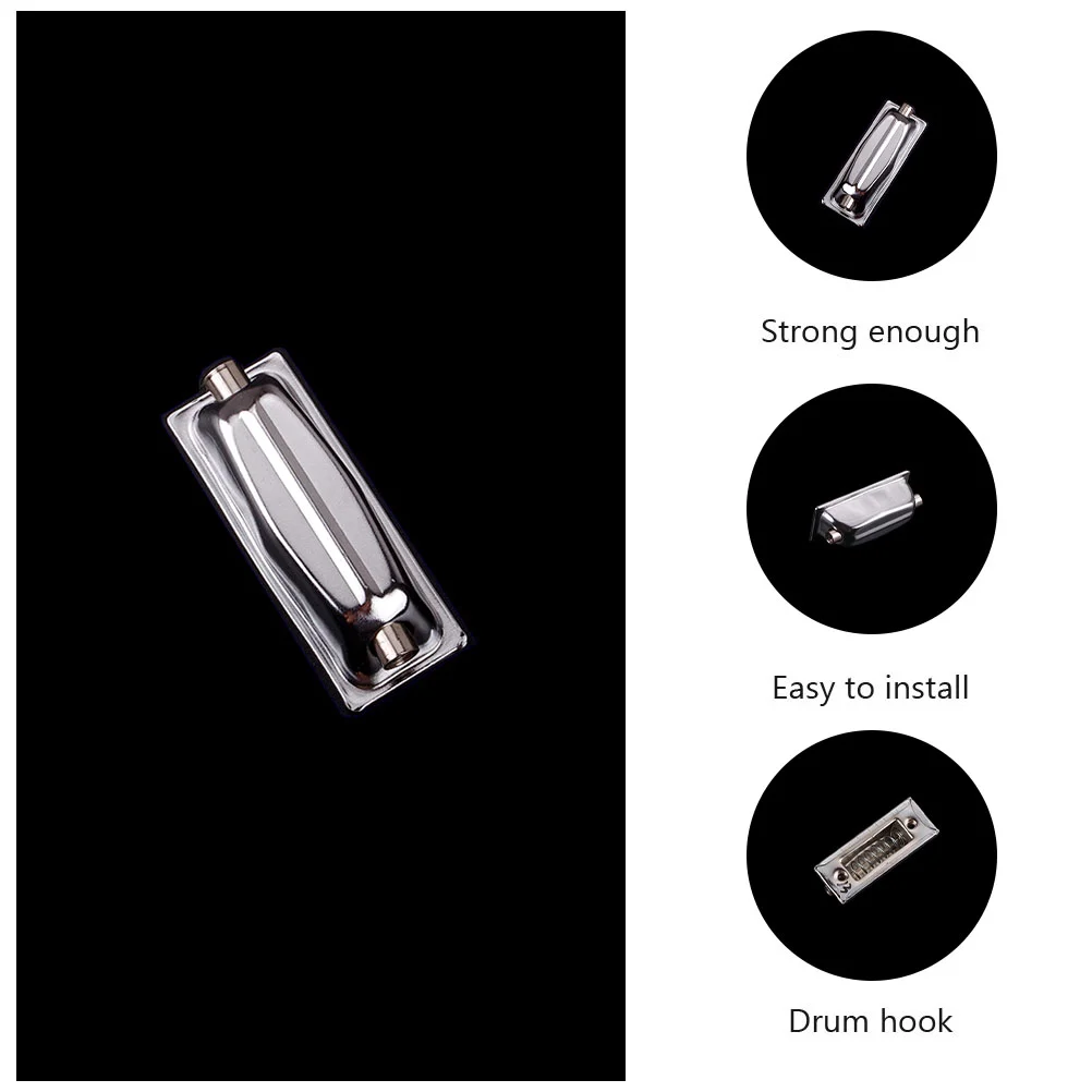 2pcs Double-end Snare Drum Lug Hooks Connector กลองชุดอุปกรณ์เสริมกลอง Hook Drum Connector Double-end Lug