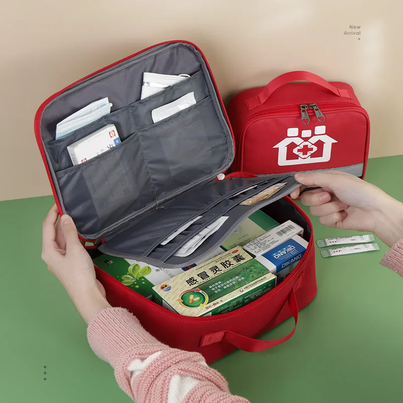 Outdoor waterproof Oxford first aid kit large capacity portable household medicine tools medical kit