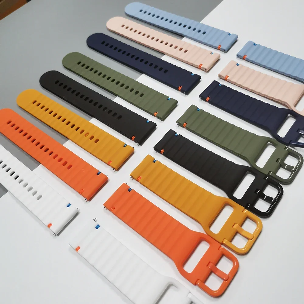 20 مللي متر 22 مللي متر سوار رياضي للغارمين Forerunner 165 265 570 حزام ل Garmin Venu Sq 2 3 Vivoactive 6 5 4 استبدال العصابات السيليكون
