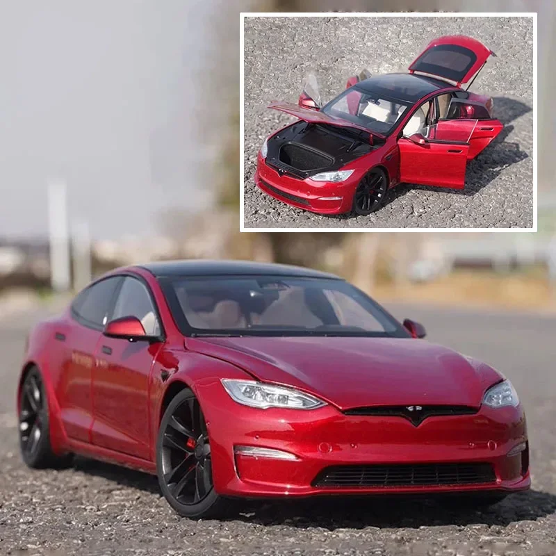 

Оригинальная коллекционная модель автомобиля Tesla Model S из литого сплава в масштабе 1:18, украшение для витрины, игрушка, подарок