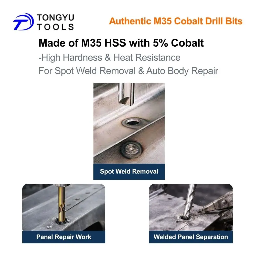 M35 Kobalt-Punktschweißbohrer 6 8 10mm HSS Co5% Punktschweißfräser für Karosserieblech-Entfernungswerkzeug – Detail 3