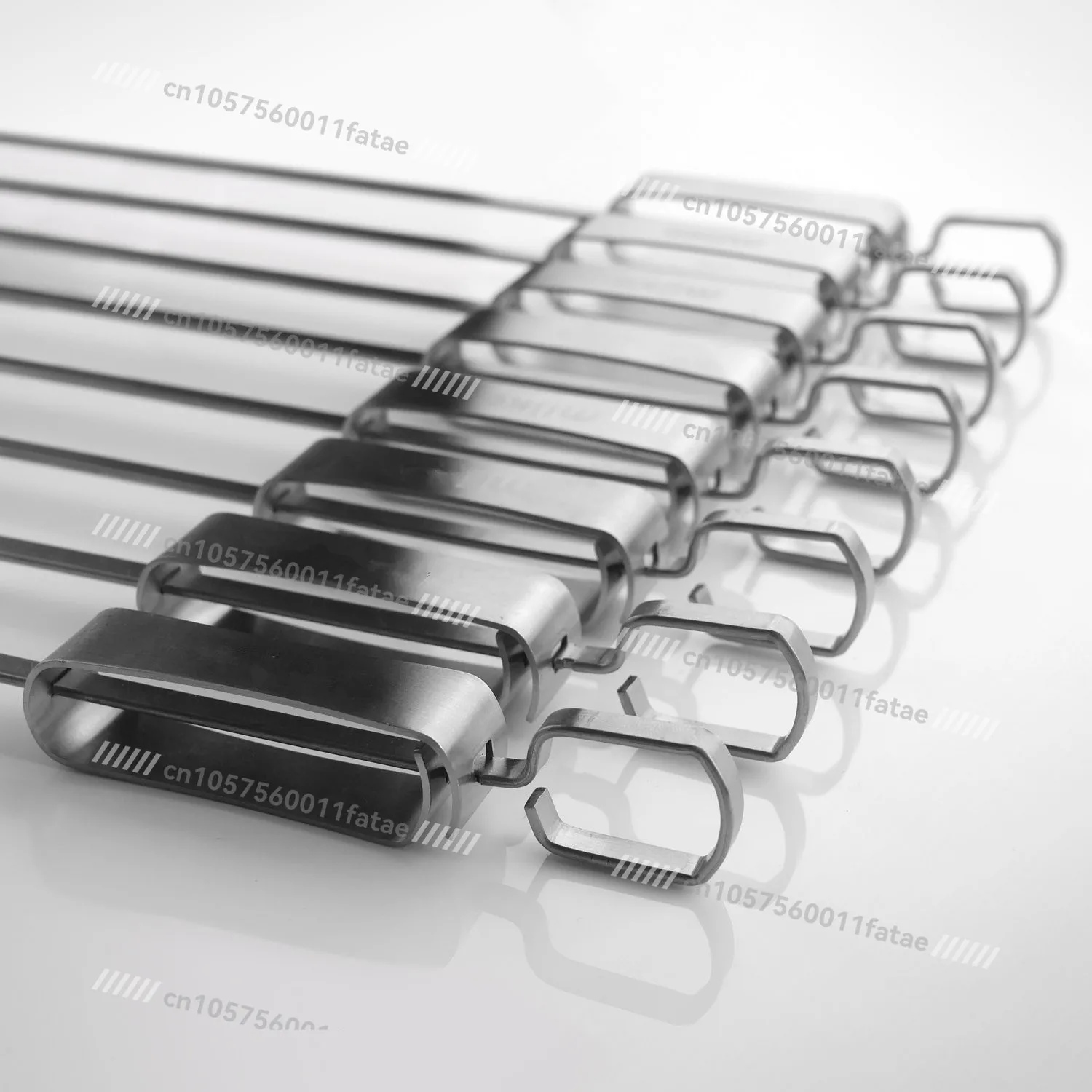 Stainless Steel BBQ Tool Sign Grilled Chicken Wing Needle Flat Metal Grilled Lamb Kebabs