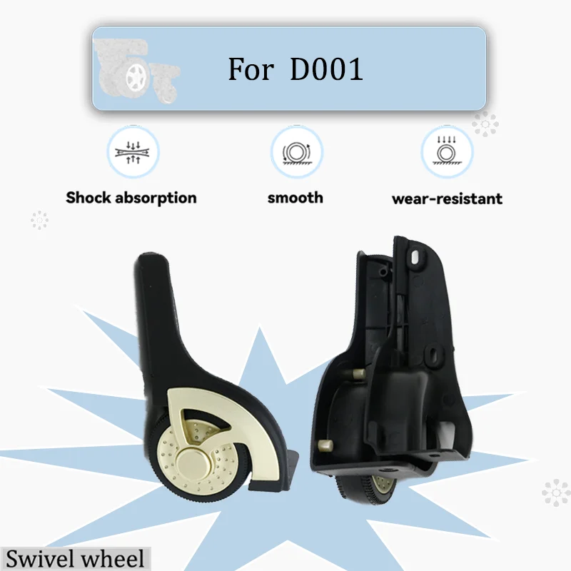 

For Suitcase Replacement Straight Wheels Fixed Front Wheels Heavy-duty design, Easy-to-install Suitcase Accessories