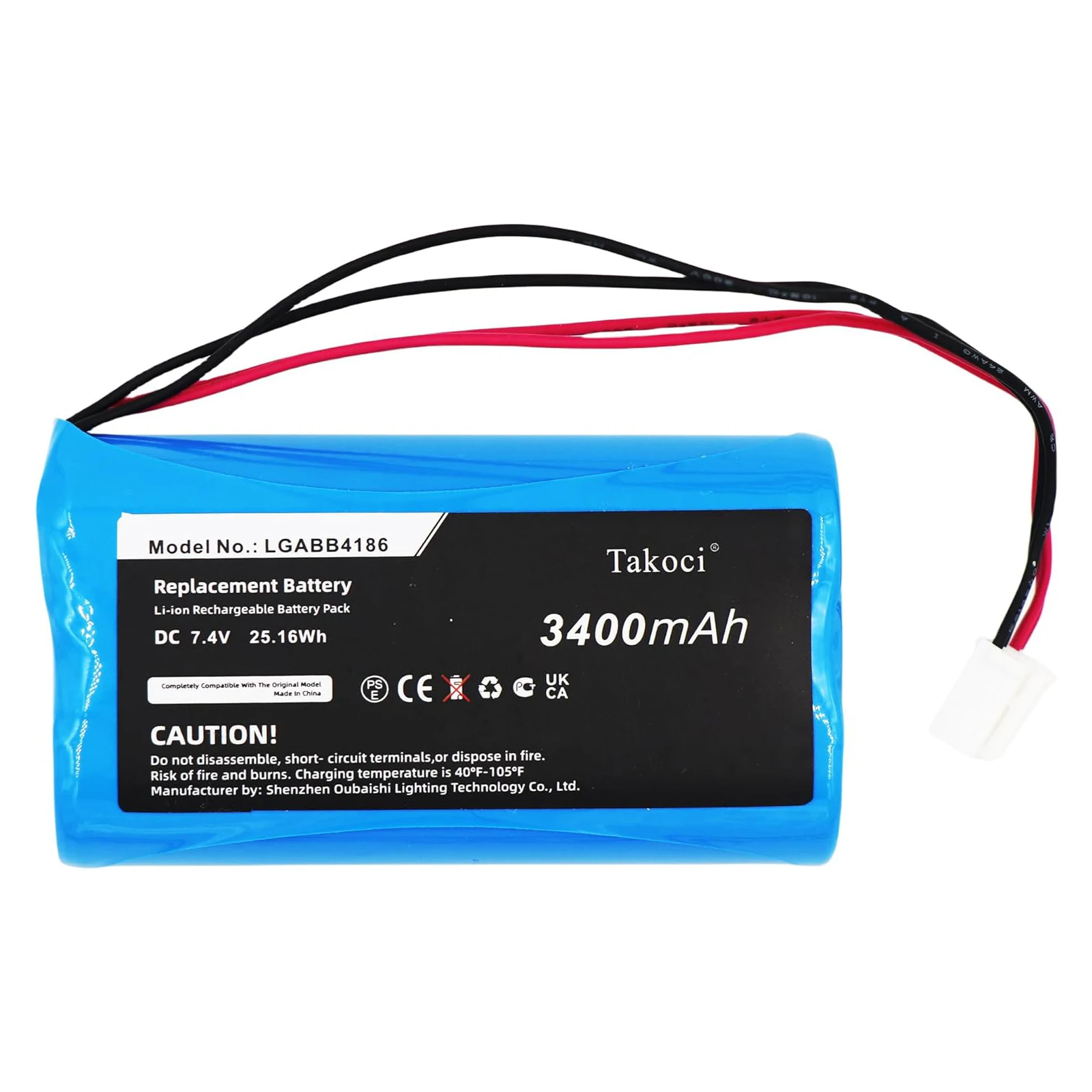 

Replacement Battery 3400mAh for DJI Phantom 3 Standard, Phantom 3 4K, GL358WB LGABB4186, RC03012