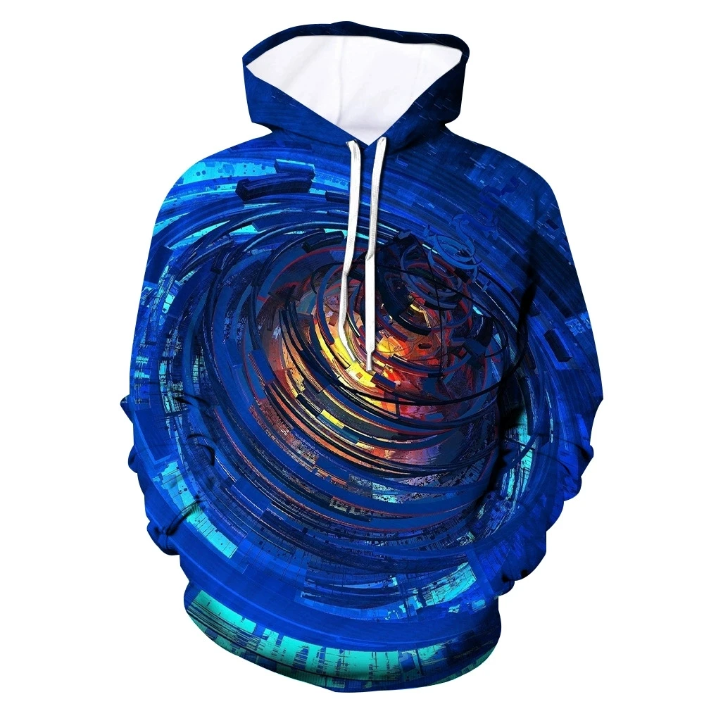 Fashion Abstract Swirl 3D Print Hoodie Men Women Hoodies Streetwear Oversized Pullovers Hooded Sweatshirts Male Tops Clothing