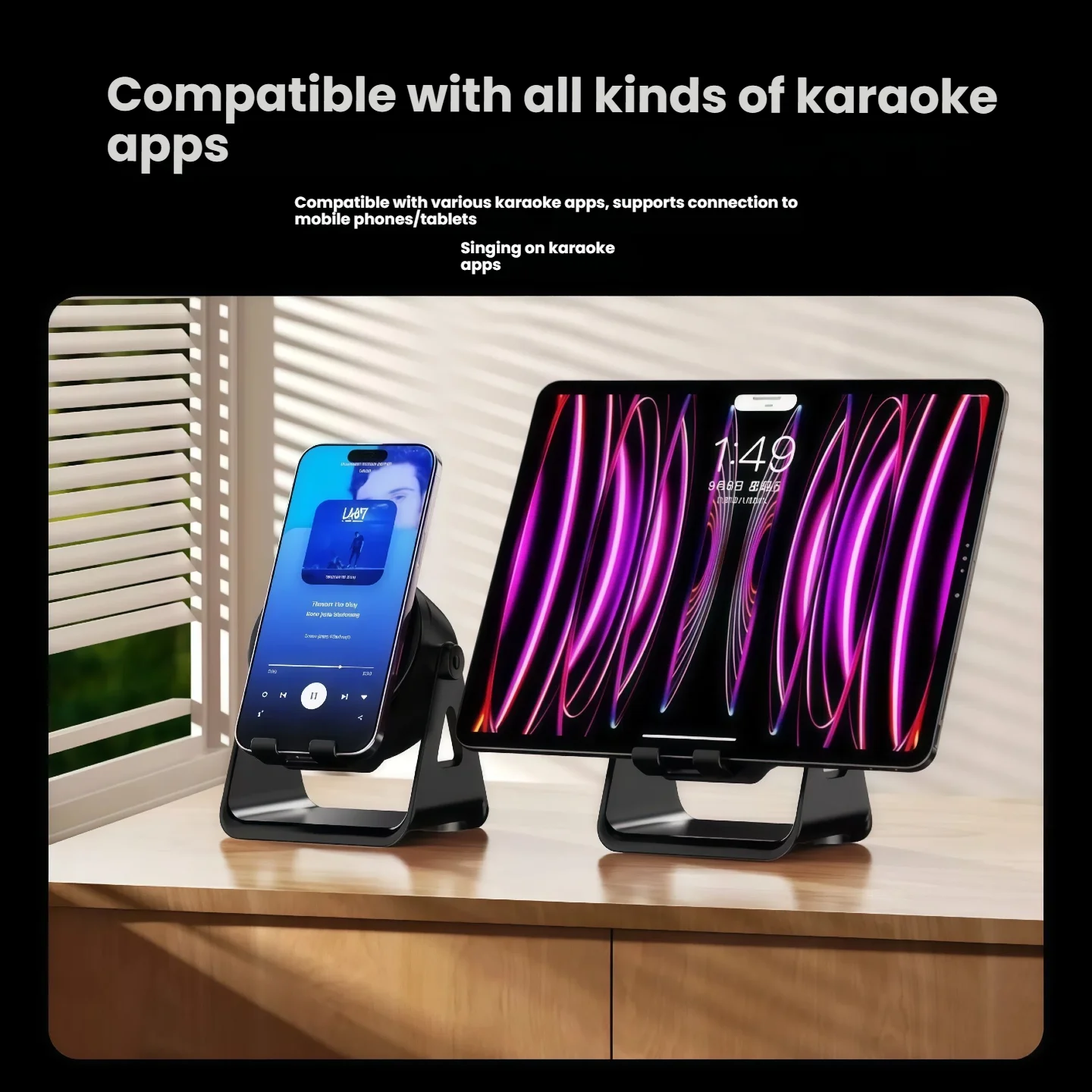 2025 Novo alto-falante de indução de carregamento sem fio multifuncional giratório suporte para celular alto-falante bluetooth