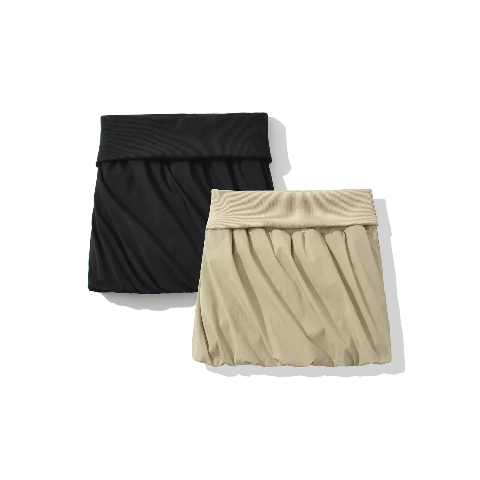 

Retro High Waist Side Bodycon Skirt Design Sensation Slant Pleats Sexy Girl Ultra ort Skirt Irregular Anti Exposure f Skirt