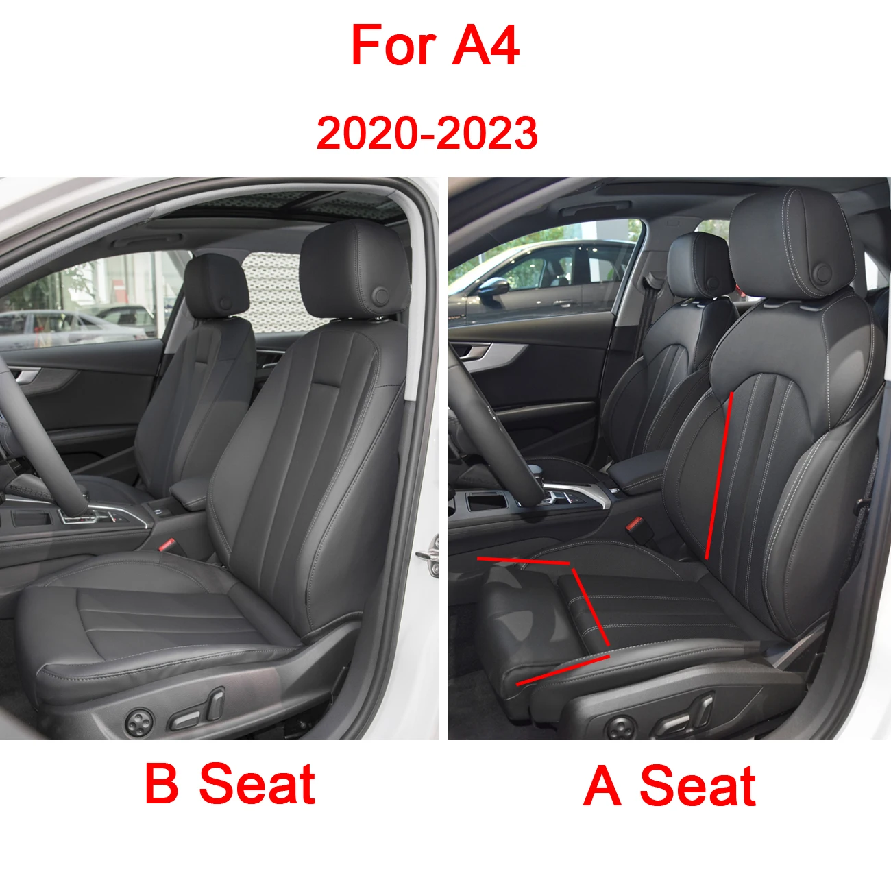 Custom Car Seat Covers New Upgraded Ultra-thin Ventilate Seat Cover For Audi A4 2020 2021 2022 2023 A4L Seat Protective Cover