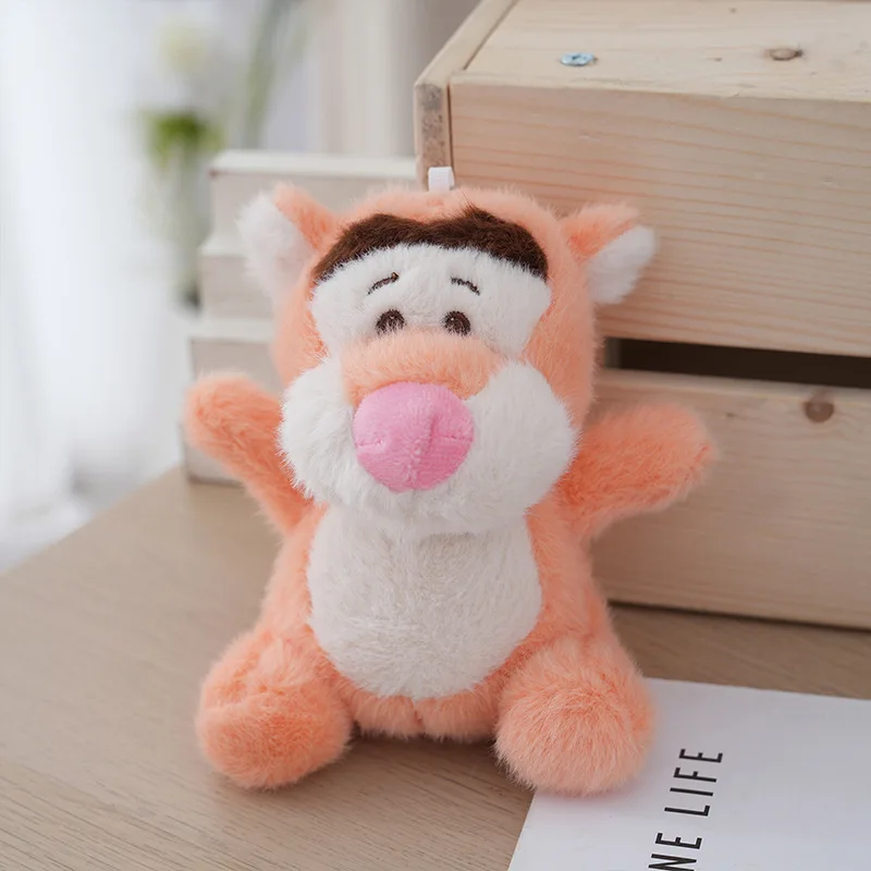 Genuíno disney winnie the pooh ímã brinquedo de pelúcia mochila pingente brinquedo macio e confortável boneca chaveiro presente aniversário brinquedo