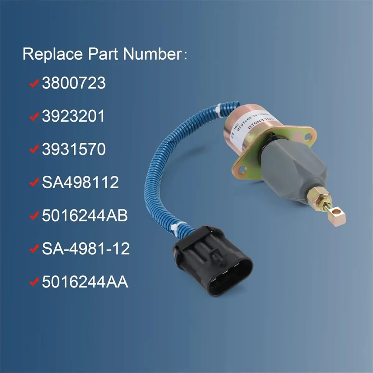 update. Fuel Shut Off Solenoid with Bracket Kit 3931570 5016244AA for Dodge Cummins 1994-1998 5.9L Ram 2500 3500 Accessories