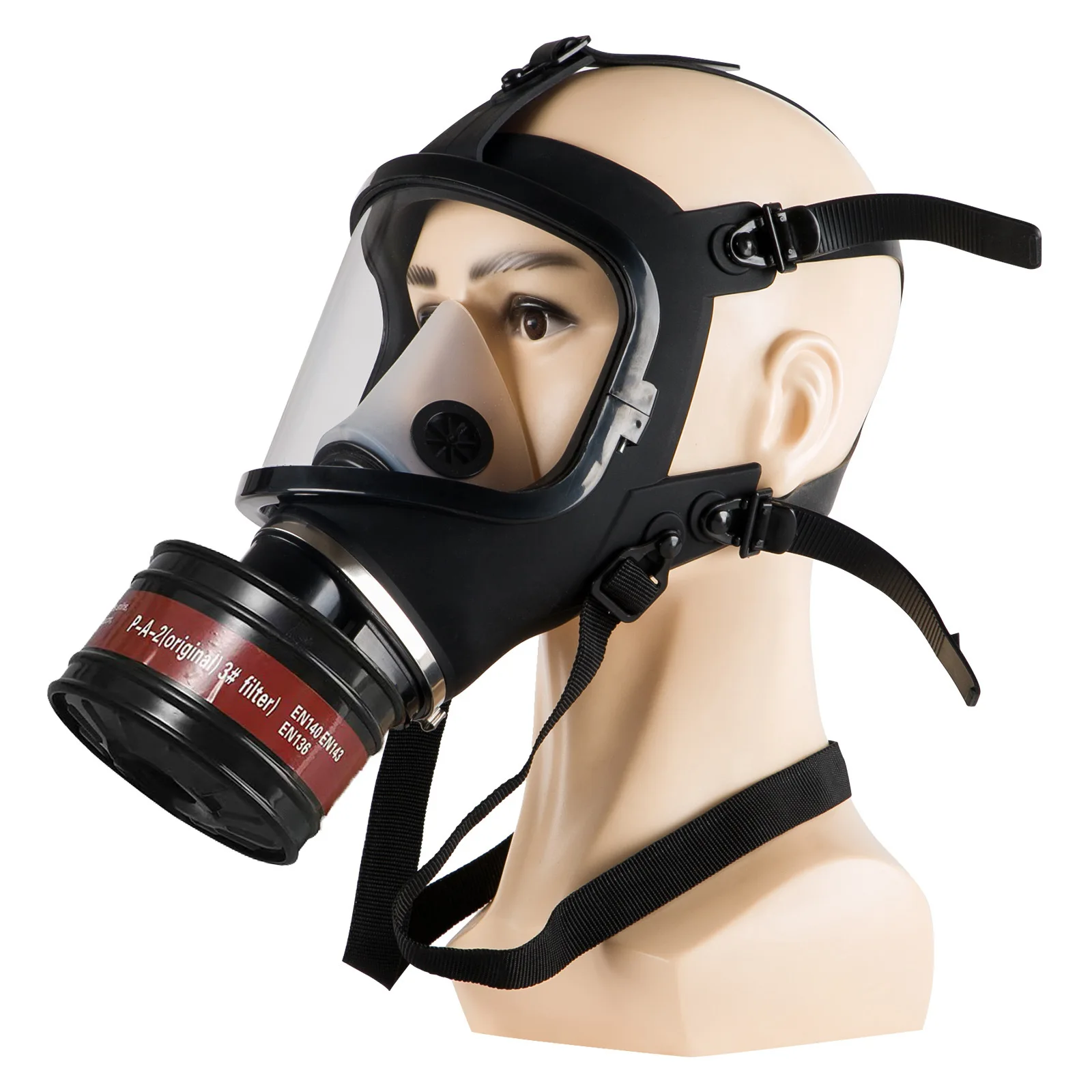 MF14/87 type gas mask, chemical anti nuclear pollution radiation head mounted respirator, full face gas mask with 40mm filter