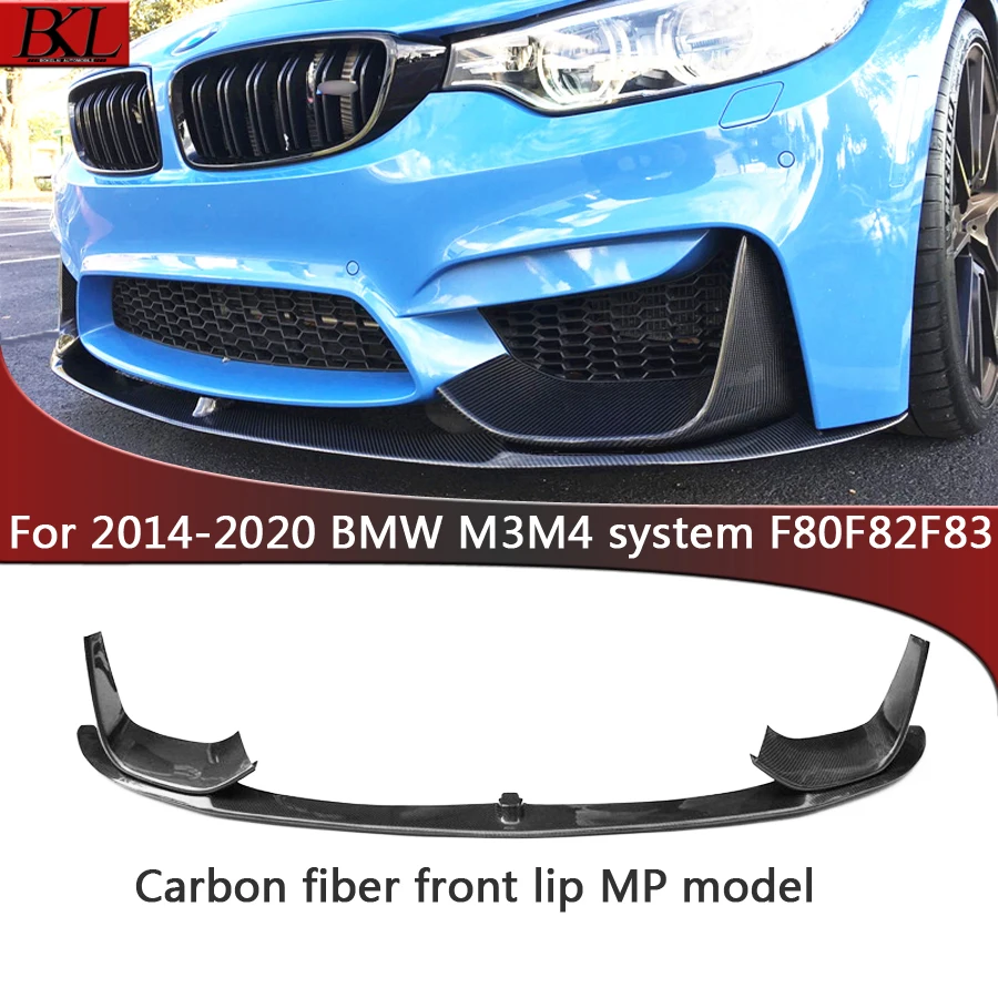 For BMW M3 F80 M4 F82 F83 Carbon Fiber Car Front Bumper Diverter Spoiler Diffuser Front lip chin upgraded body kit