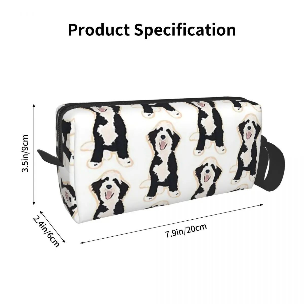 Bernedoodle Lover Makeup Bag Cosmetic Organizer Storage Dopp Kit Toiletry Cosmetic Bag for Women Beauty Travel Pencil Case