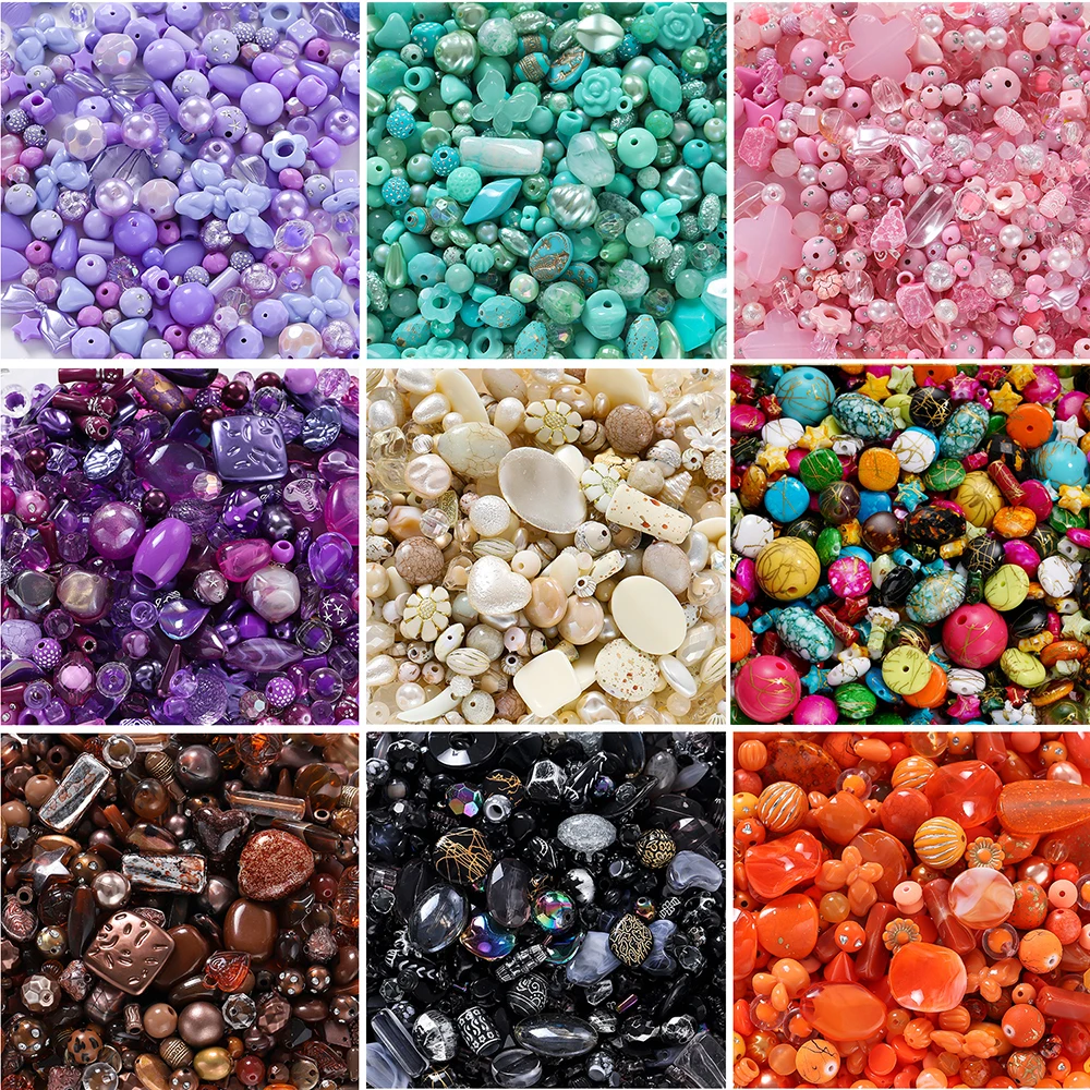 20g/lot Mixed Bowknot Beads Star Heart Butterfly Acrylic Spacer Bead for Jewelry Making DIY Bracelets Necklace Accessories