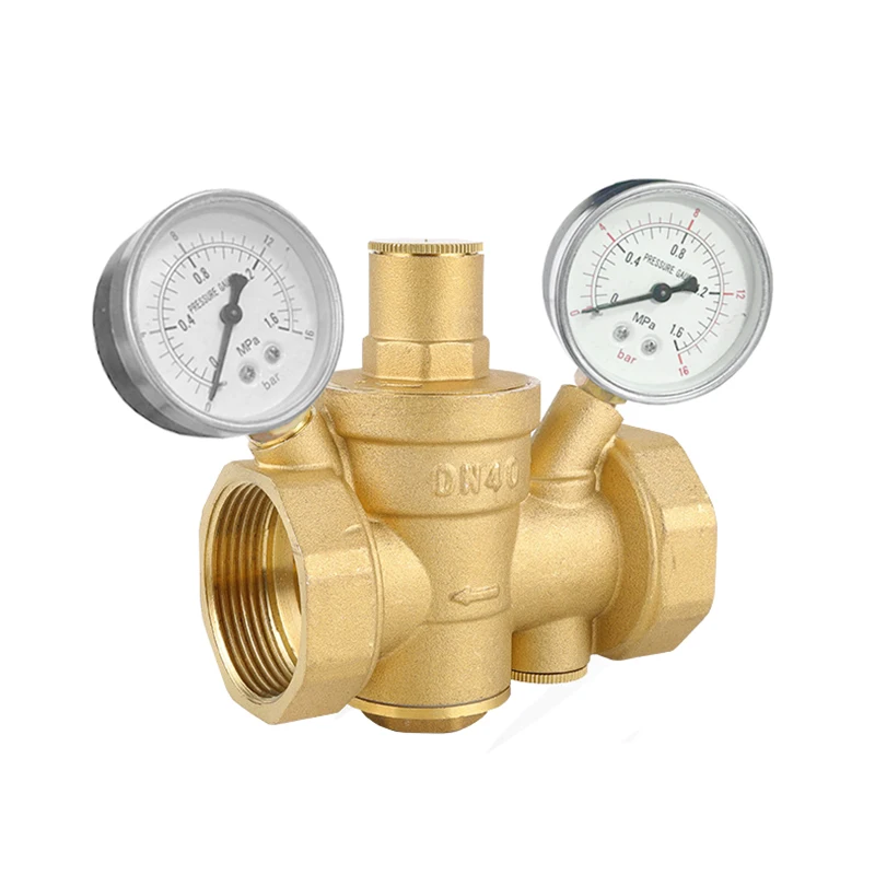 

1/2 "3/4" 1 "высокое качество регулируемый редукционный клапан воды внутренняя резьба латунный манометр регулировочные клапаны с двойным манометром