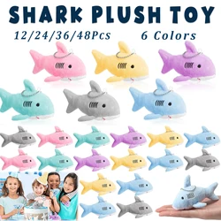12-48Pcs Shark Plush Keychain Mini Stuffed Animal 3.94