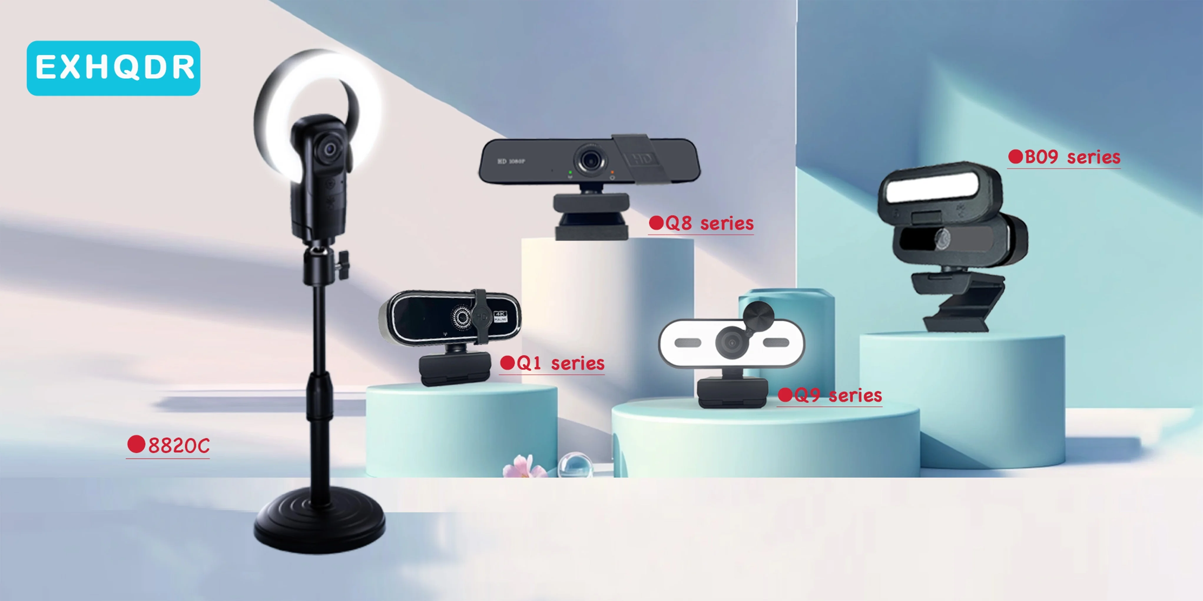 EXHQDR UHD 4K USB Webcam, New Upgraded Model with 120° Wide-Angle Lens and Manual Focus. This Plug-and-Play Computer Peripheral