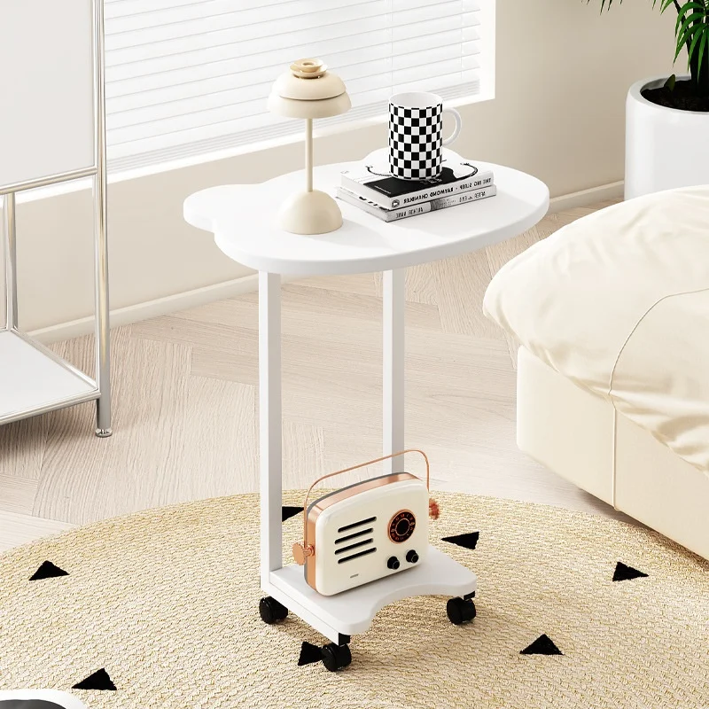 Cream Style Creative Coffee Table Cute Mobile Sofa Side Table Simple Bedroom Creative Bedside Table Living Room Decoration New