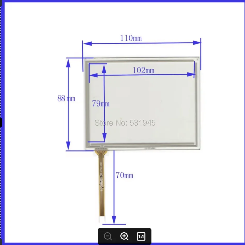 

ZhiYuSun 5 Inch Touch Screen welding 110mm*88mm SY TP 110 on AT050TN22 V.1 display that touch glass on GPS or commercial use