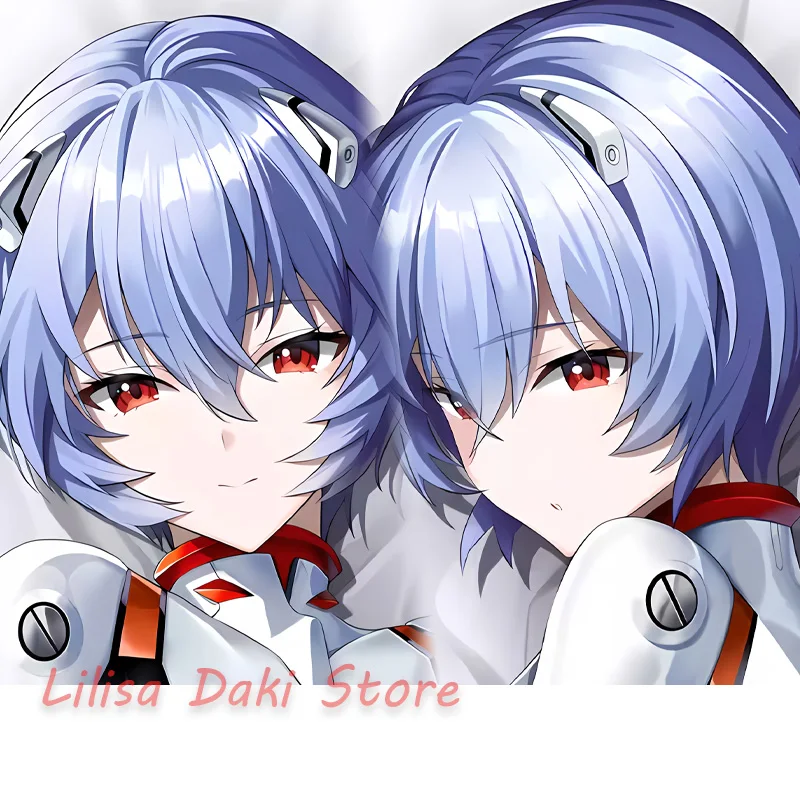 Dakimakura Ayanami Rei Body Pillow Cover Double-Sided Print Anime Life-Size Pillowcase Gifts