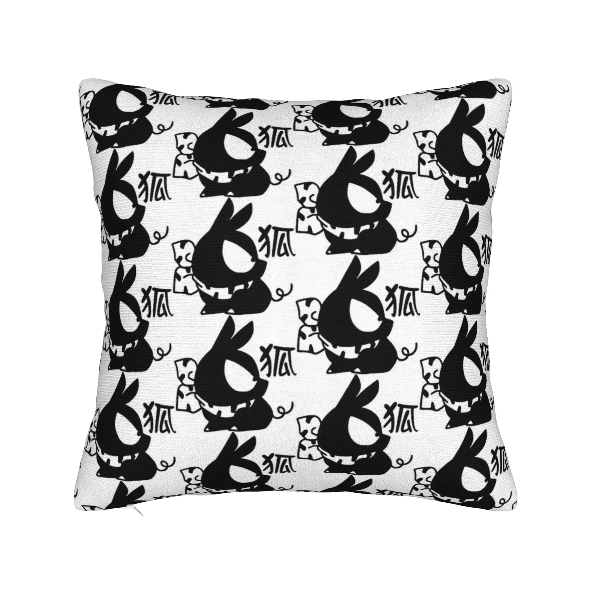P-Chan Pig Kanji Ranma Square Pillow Case Anime Manga Cushion Cover Custom Polyester Decor Pillowcase for Sofa 45*45cm