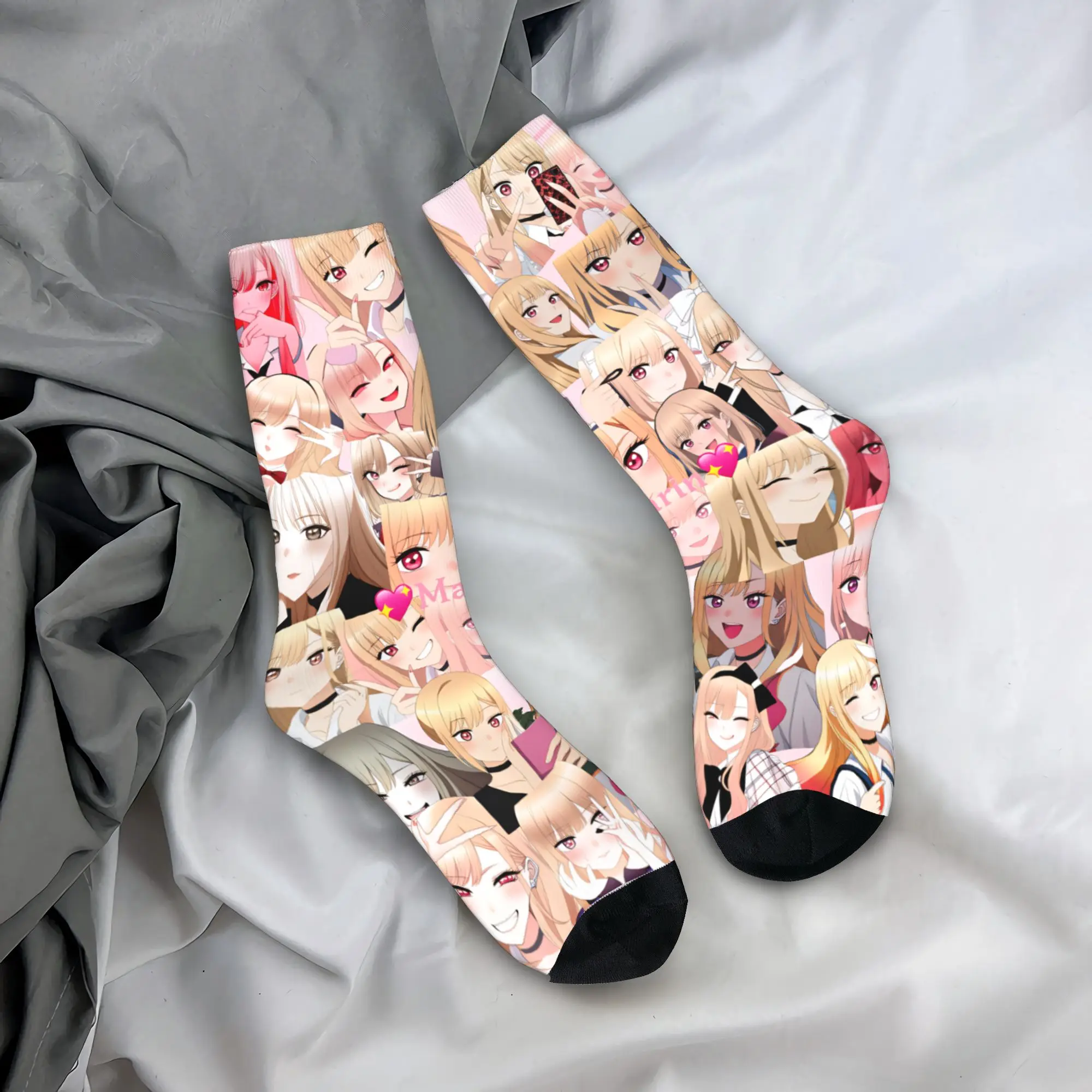 

Marin Kitagawa Manga Poster Stockings Leisure Socks Unisex Men Breathable Socks Spring Outdoor Pattern Non Slip Socks Gift