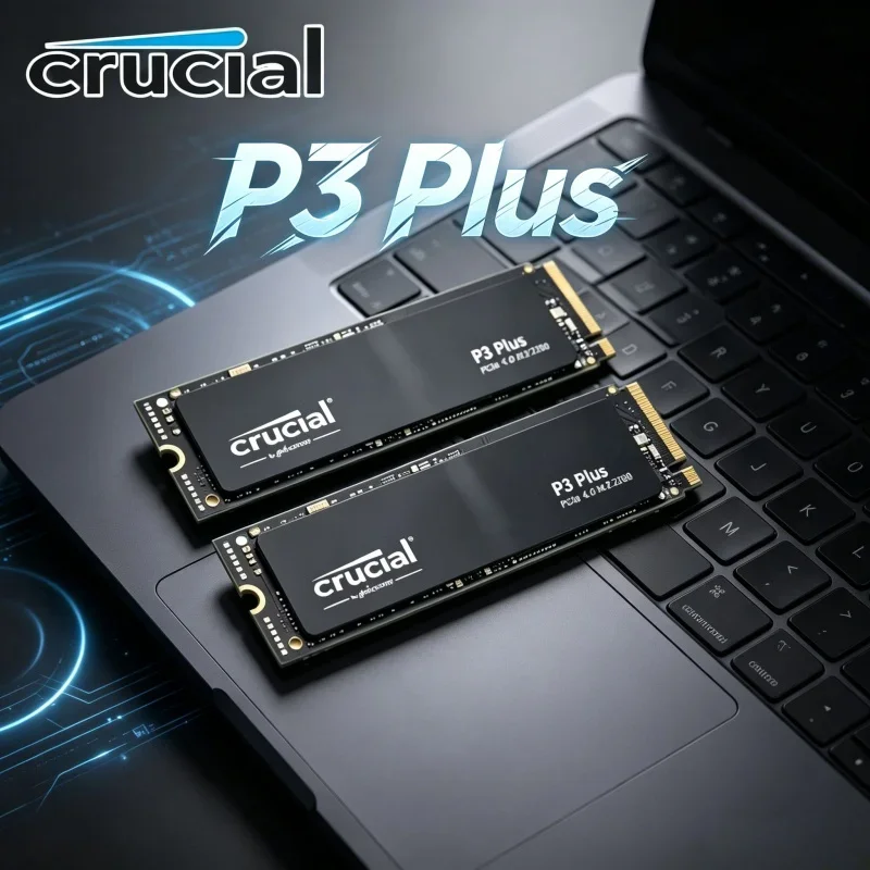 Crucial P3 Plus 2TB NVMe M.2 2280 PCIe4 SSD OEM Unidade de Estado Sólido Interna de Ultra Alta Velocidade para Jogos 3D NAND para Notebook PC