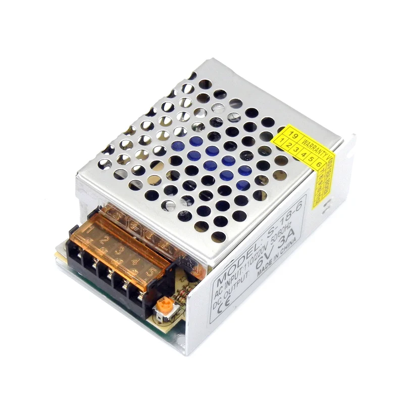 DC 6V 3A 4A 5A 6A 10A 50A 60A Regulated Switching Power Supply Voltage Regulator 18W 60W 300W 360W AC 110V 220V Source Adapter