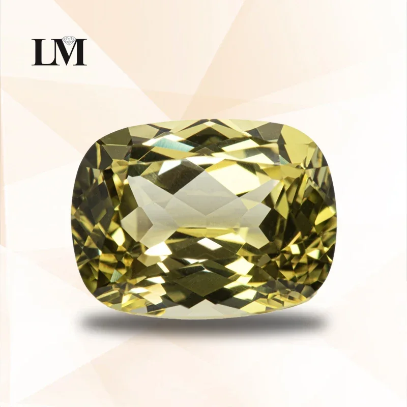 Lab Grown Sapphire Yellow Color Rectangular Cushion Shape VVS1 Charms For DIY Jewelry Making Material Selectable AGL Certificate