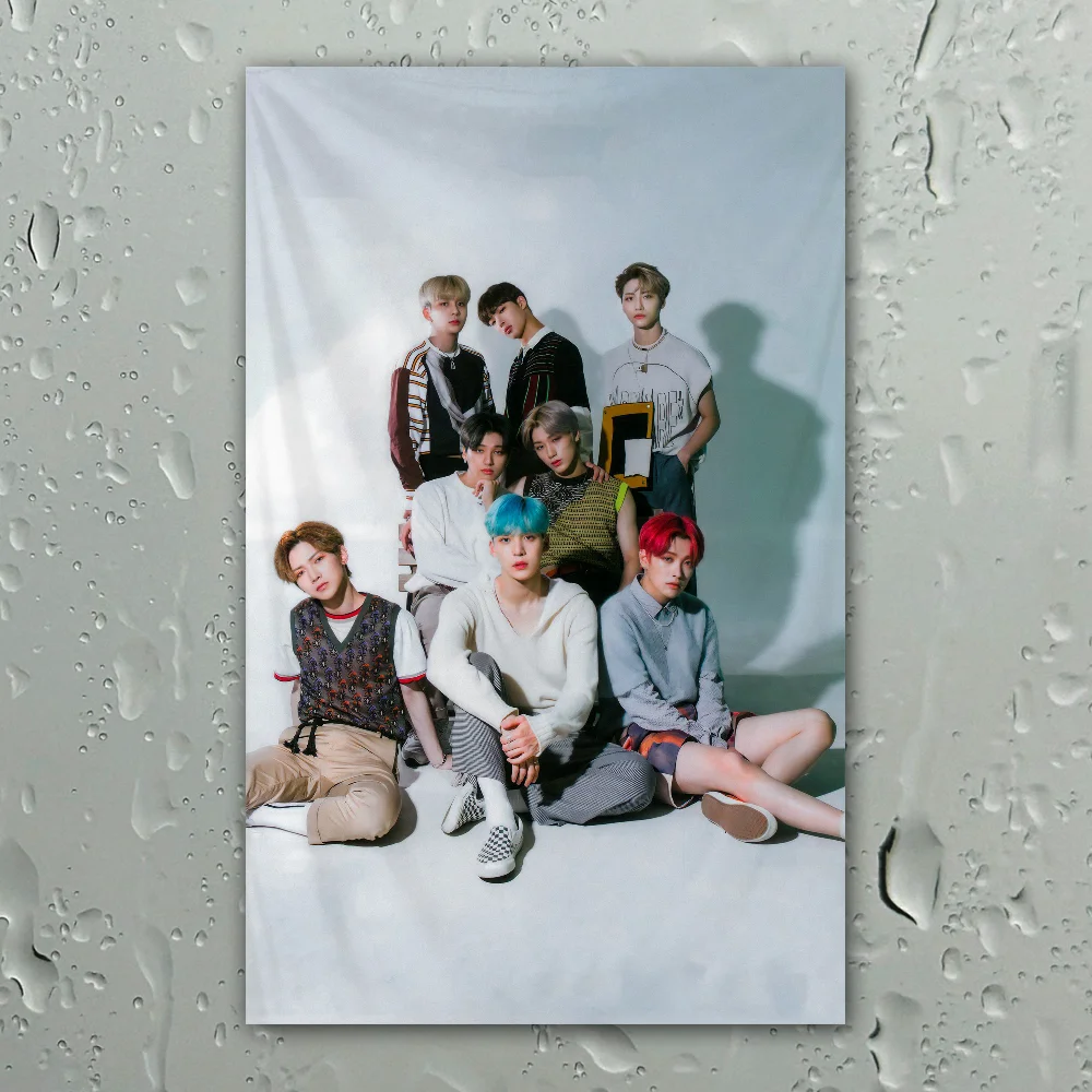 K-KPOP A-ATEEZ-ES Group Tapestry Tapestry Wall Hanging Tapestry Home Decor Fabric Banner Wall Cloth For Teen Girl Bedroom Dorm