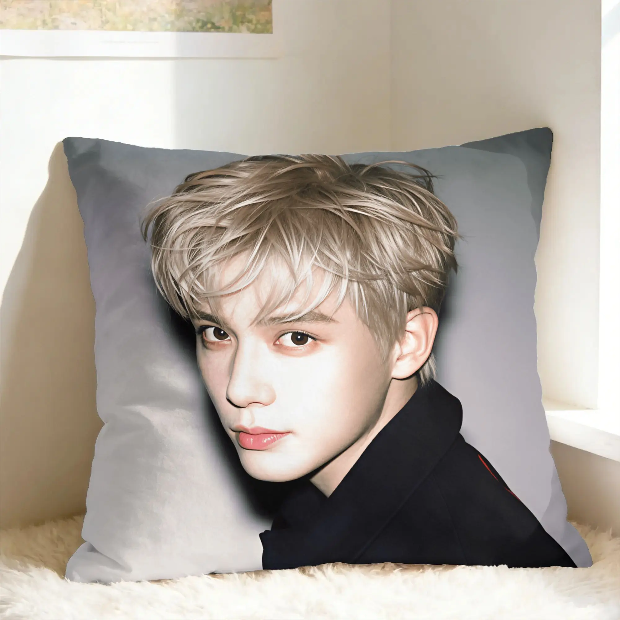 Pillow Cover Wang Anyu Actor  Vintage Pillow Case For Living Room Sofa Pillowcases