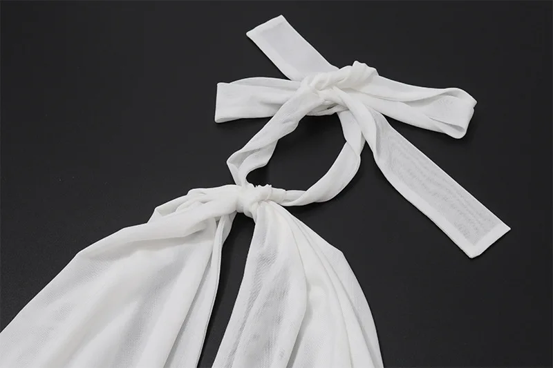 Minivestido ceñido con espalda descubierta y retazos de encaje para mujer, vestido Sexy con agujeros cruzados y cuello Halter con cordones, ropa ajustada fruncida para fiesta y discoteca