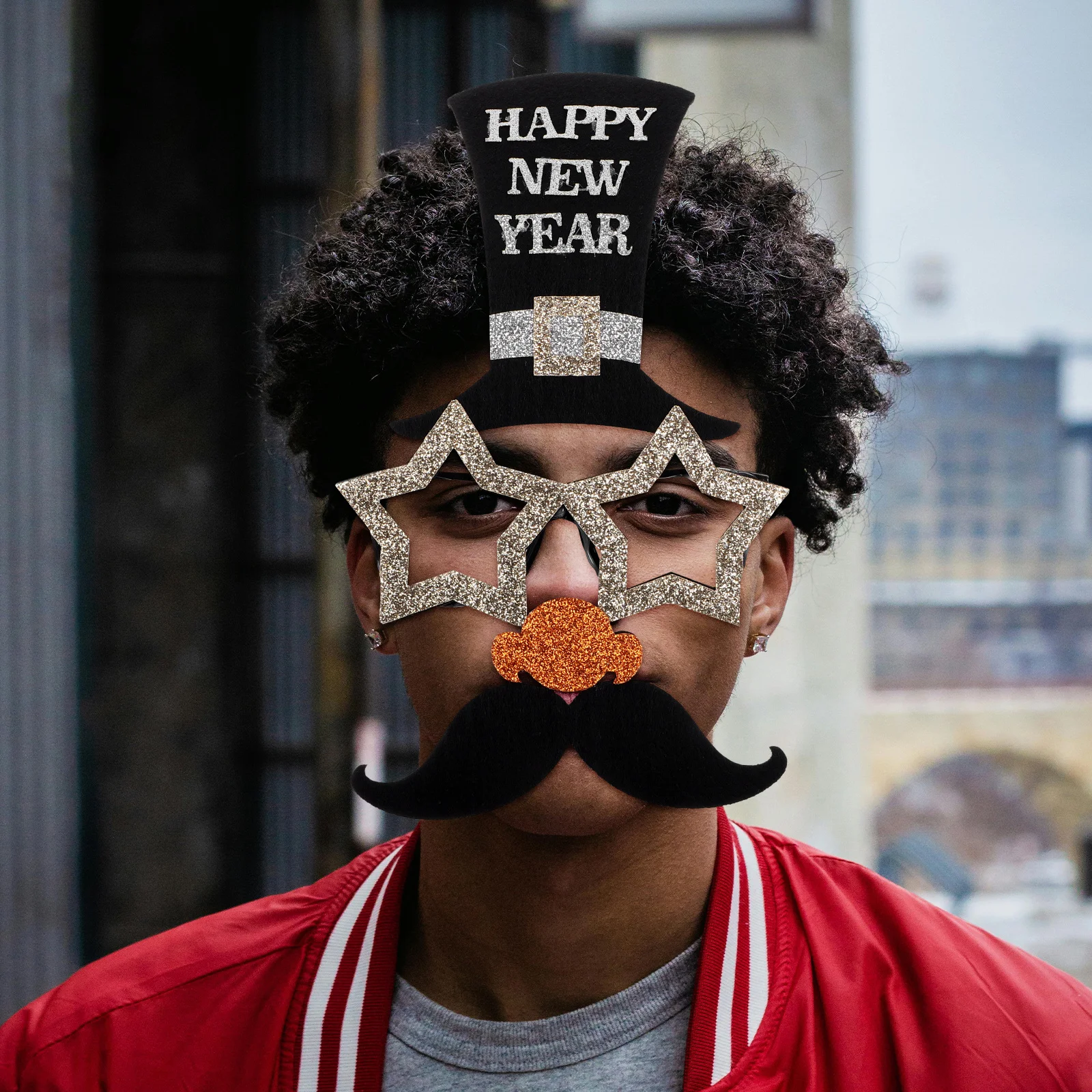 Gafas decorativas de Nochevieja, tocados, decoraciones creativas, fiesta de plástico para accesorios de fotografía, hombre tiene