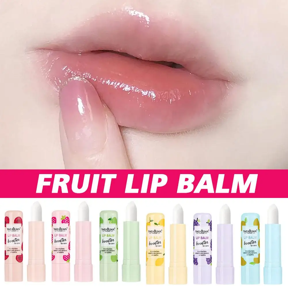 Bálsamo labial hidratante de frutas naturais coreano, batom higiênico, terapia mais gorda, reparar lábios rachados, hidratante