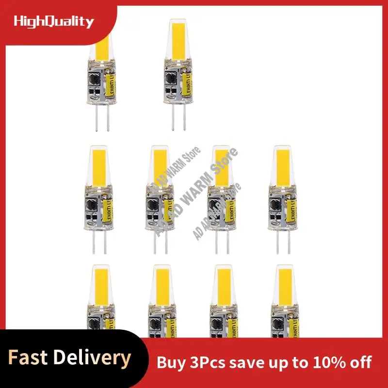 AD23-10PCS Mini G4 LED COB Lâmpada 3W Luzes de vela Substituir 30W 40W Halogênio para lustre Spotlight