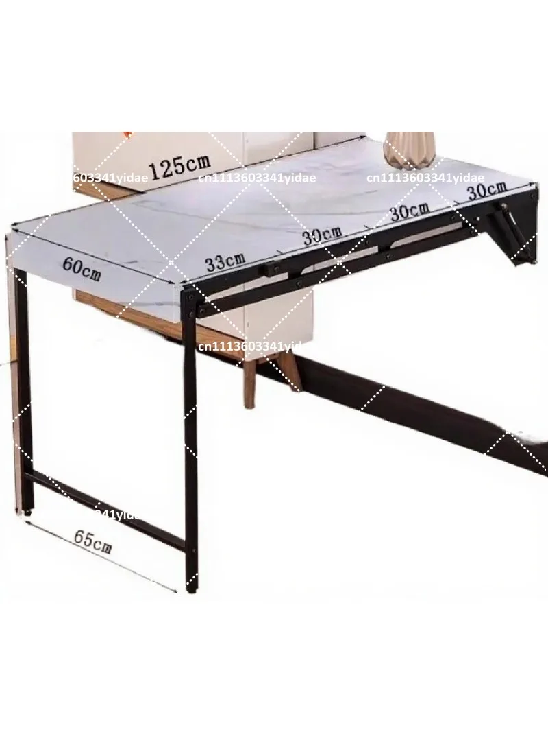 Wall Mounted Deformable Folding Dining Table, Telescopic Multi-Functional Rack for Small Spaces