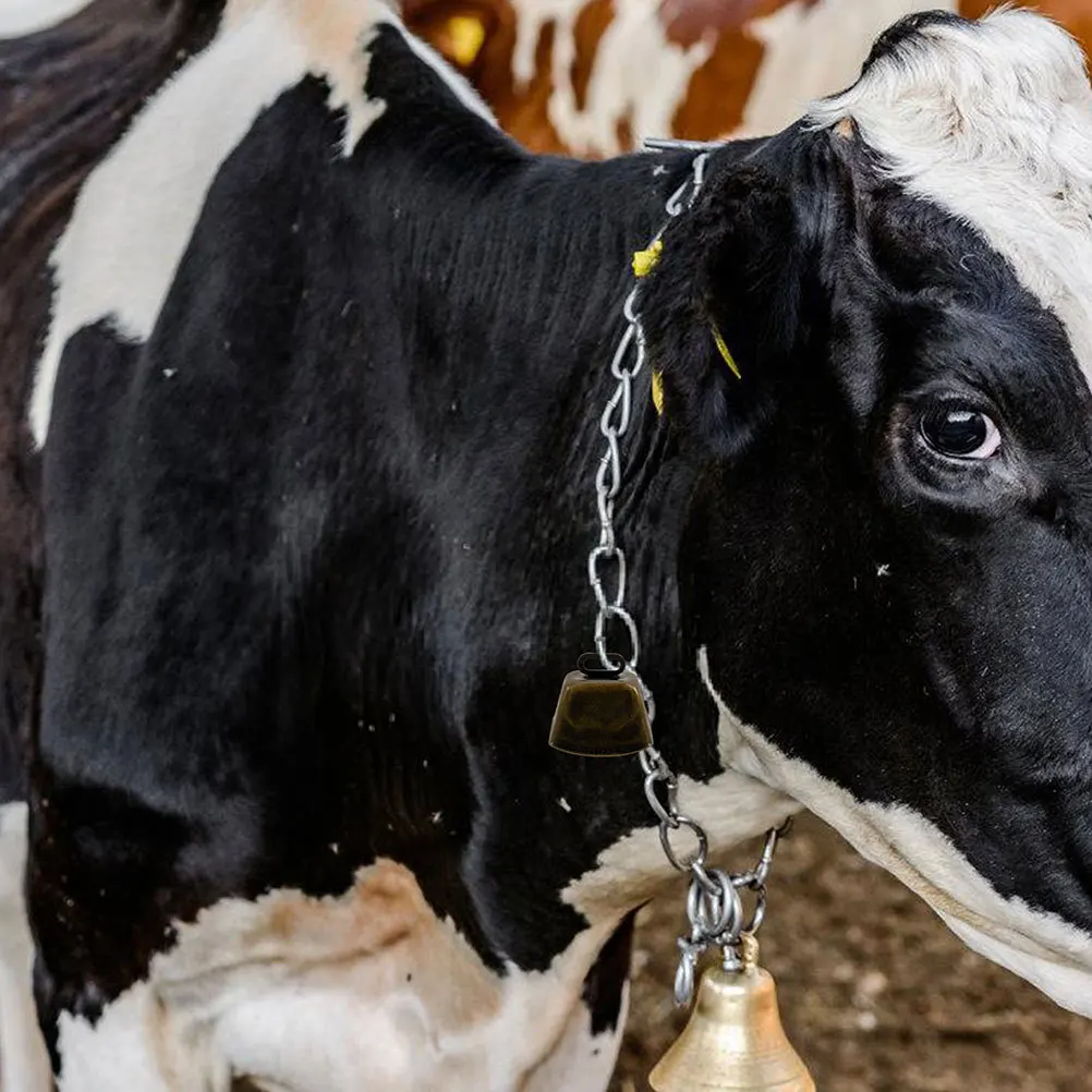 

6Pcs Vintage Cow Bells Metal Hanging Bells for Cattle Sheep Farm Animal Loud Ringing Decorative Craft Ornaments Cheer Event