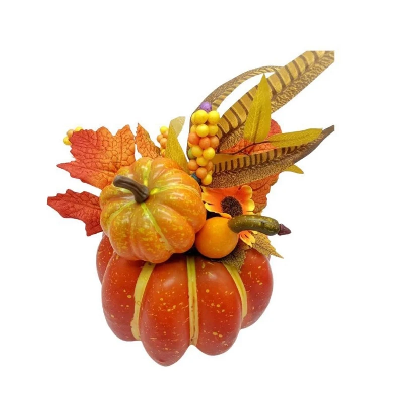 

Stylish Pumpkin Barrels Florals Arrangement for Thanksgiving Centerpieces Dropship