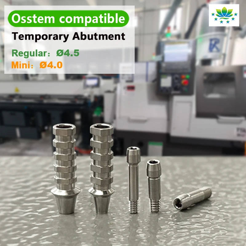 Osstem Temporary Abutment OEM Titanium Base Abutment with Screw Driver for Dental Implant Systems CAD CAM Compatible 24H Ship