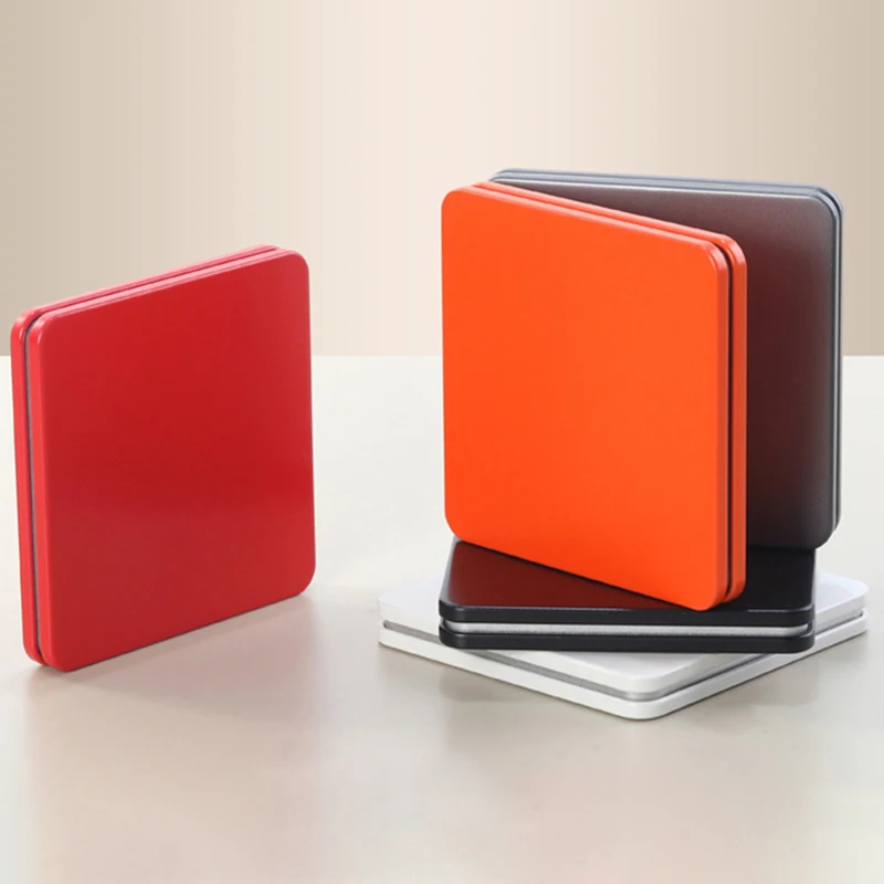 New Tin Storage Box Small Metal Storage Box Tea Jewelry Keys Coins Boxes Wedding Candy Storage Tin Can Organizer