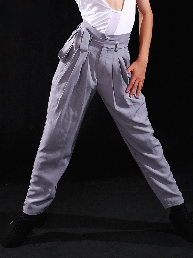 completo-da-ballo-latino-americano-per-bambino-pantaloni-a-cucchiaio-abbigliamento-da-performance-per-bambini-pantaloni-casual-con-cintura-hn8001
